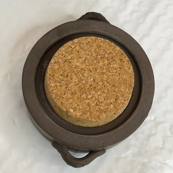 Zisha Clay Pottery Tea Container Dark Brown Decoration canister shape steamer - Picture 9 of 15